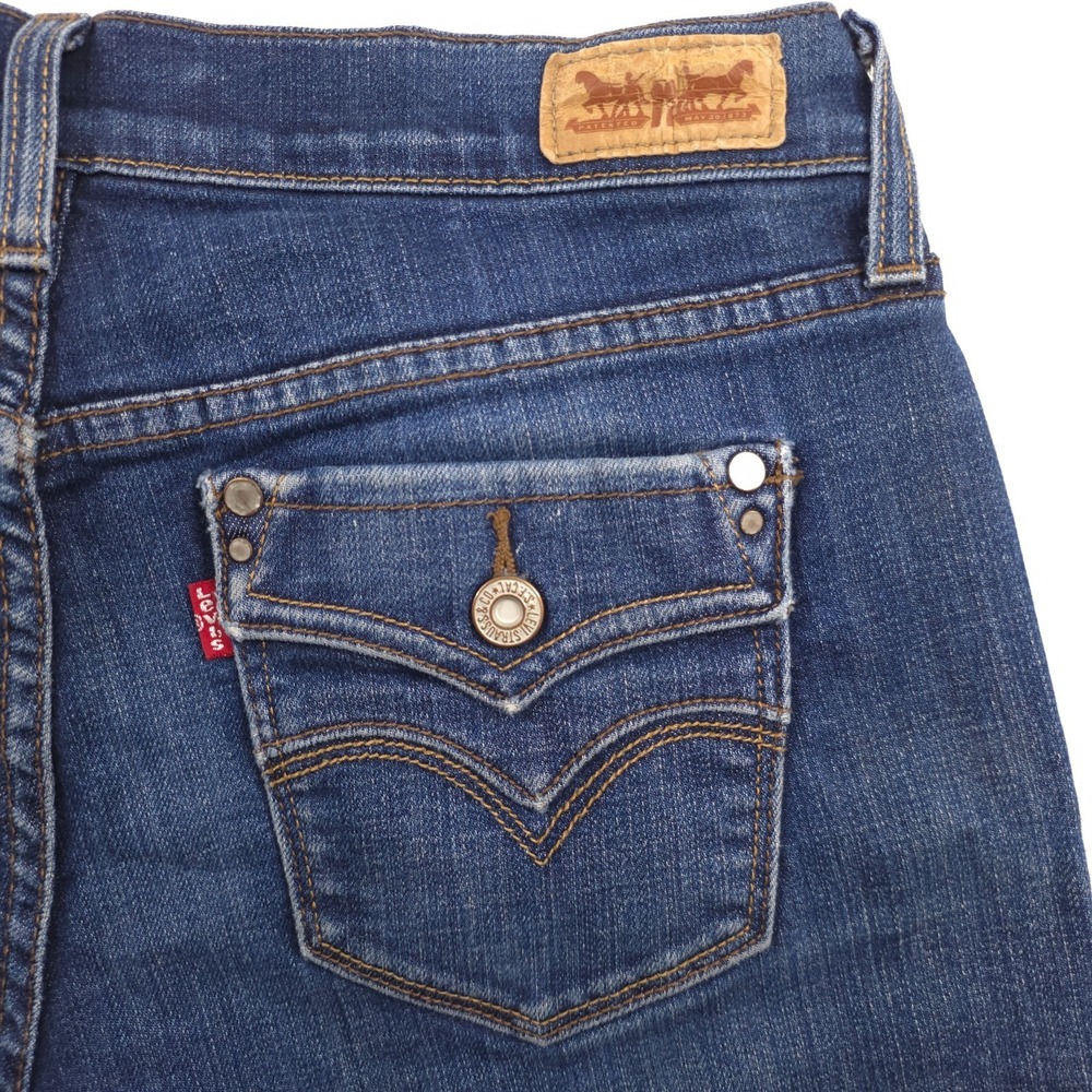 Levis Women‎ Jeans 505 Straight Leg 6 S Blue Mid Rise Button Flap Pockets - Picture 7 of 13